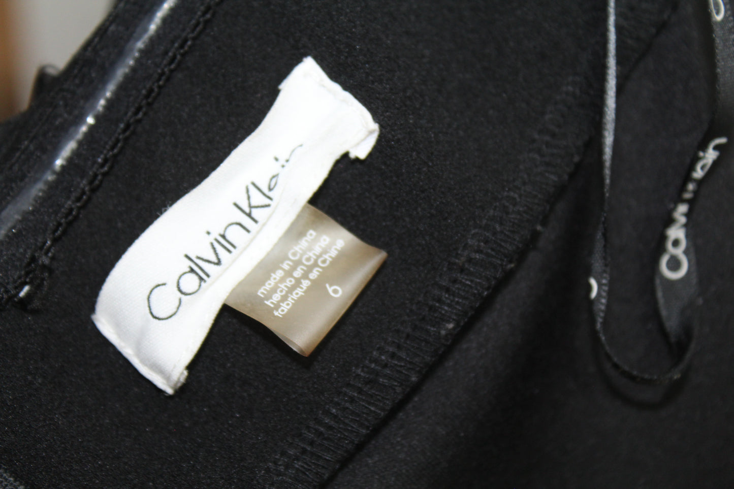 Women’s Calvin Klein Classic Black Sleeveless Dress – Size 6