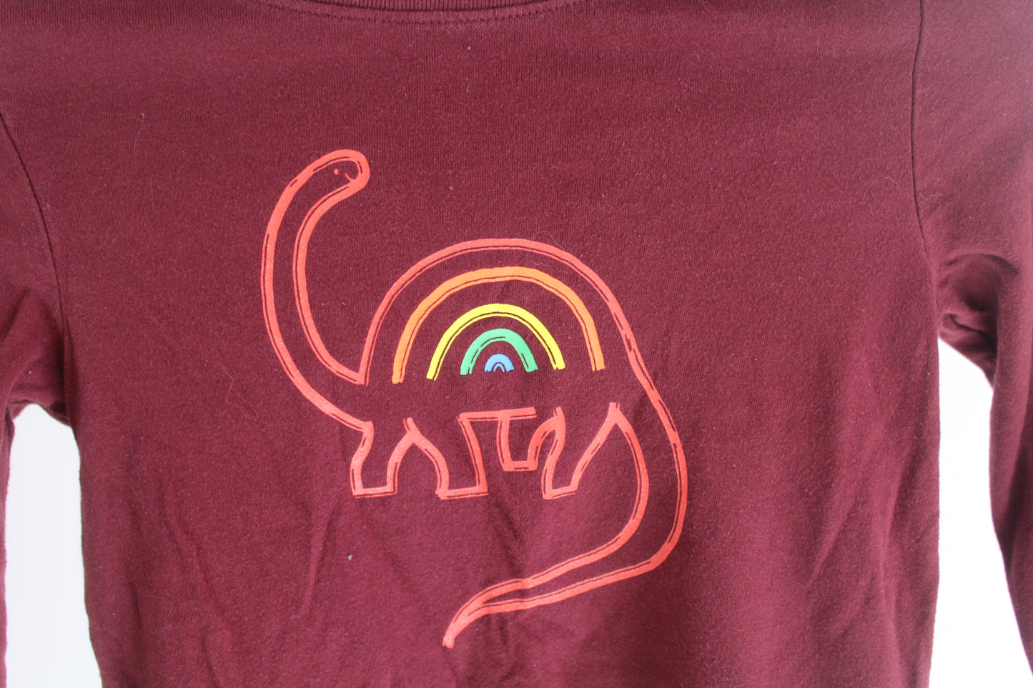 Boys Cat & Jack Burgundy Dino Shirt Size 4T