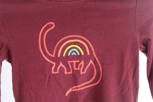 Boys Cat & Jack Burgundy Dino Shirt Size 4T