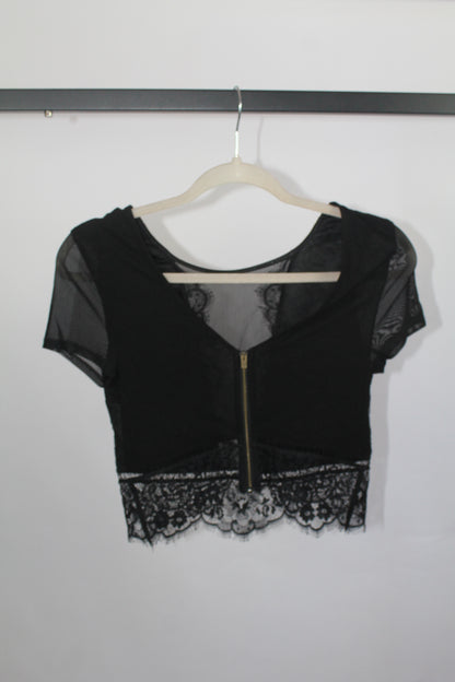 Women's Express Black Crop Top Size XS