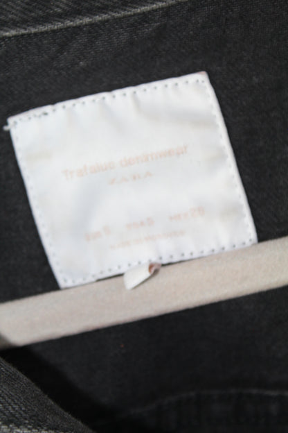 Women's Zara Trafaluc Denim Distressed Jacket Size Small