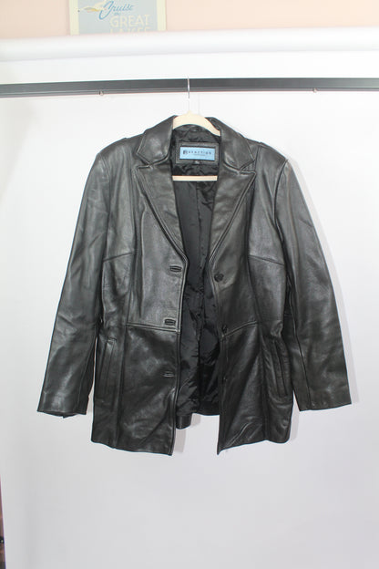 Women's Kenneth Cole Reaction Vintage Leather Jacket Size Large