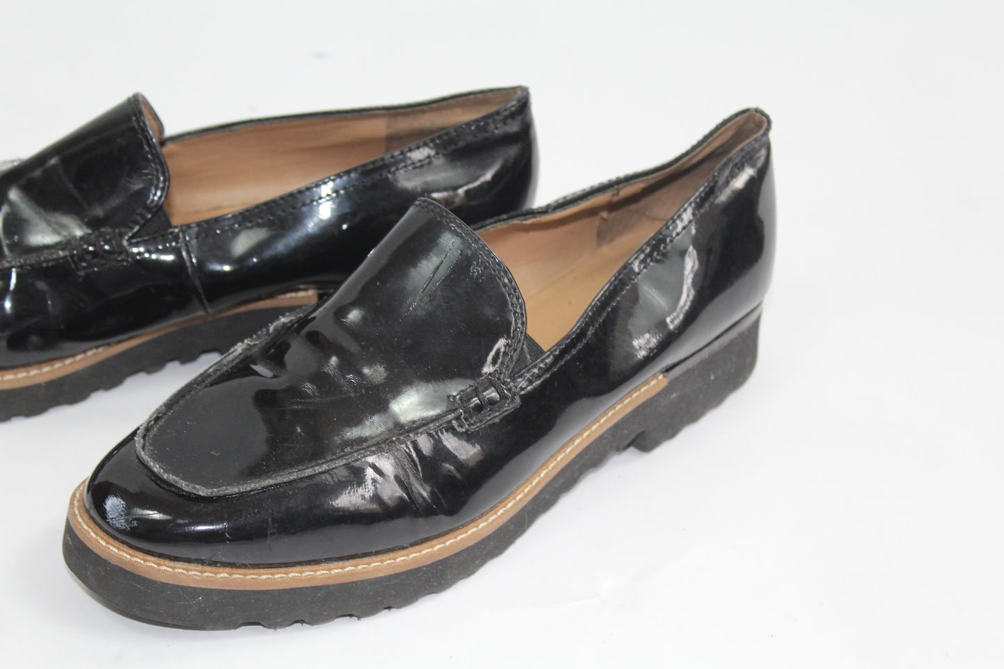 Women's Black Franco Sarto Loafers Size 7