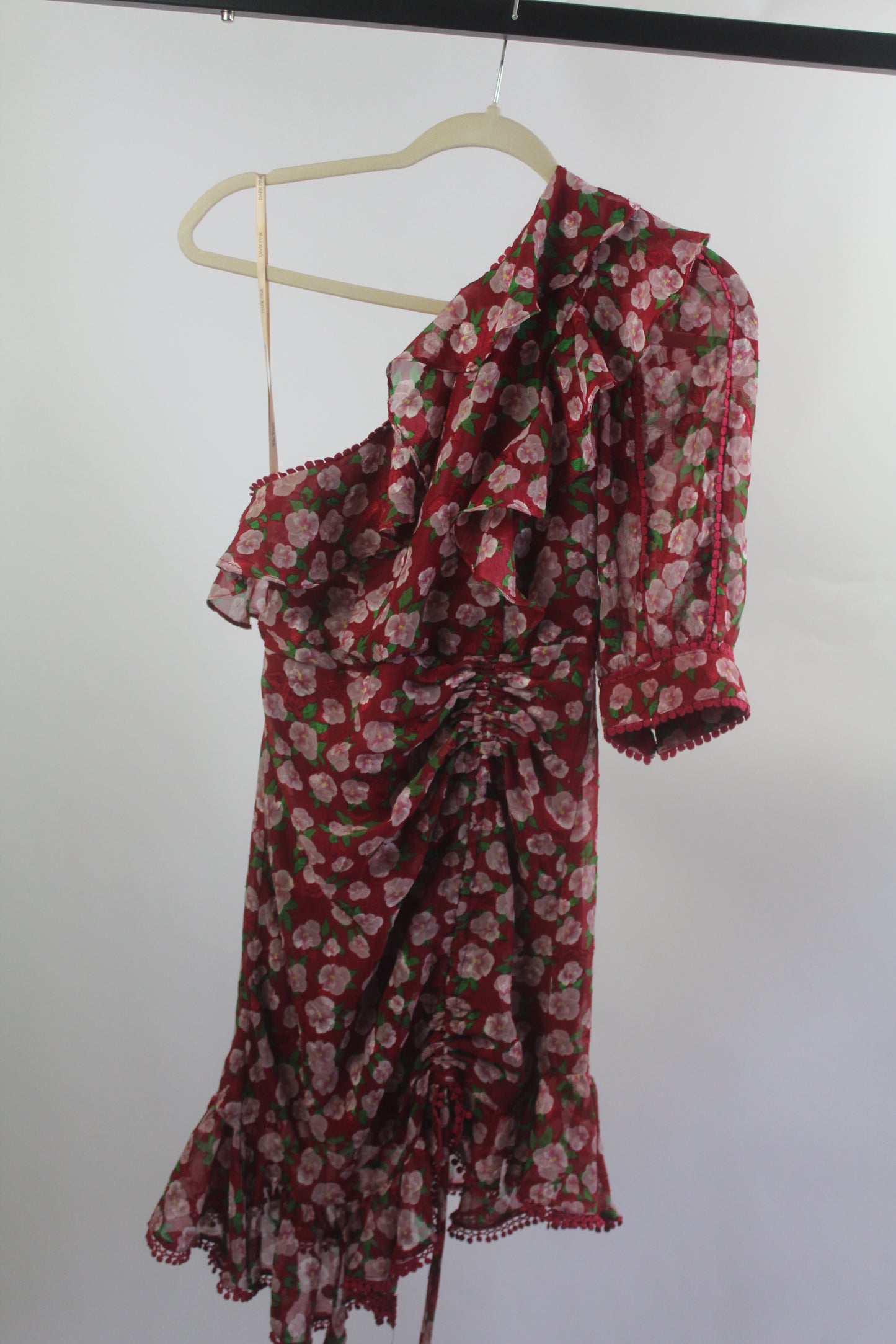 Women's Dark Pink Red/Pink Floral Dress Size 2