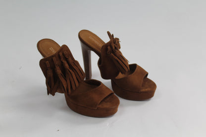 Women's Brown Suede Heels Size 37