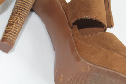 Women's Brown Suede Heels Size 37