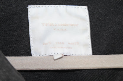 Women's Zara Trafaluc Denim Distressed Jacket Size Small