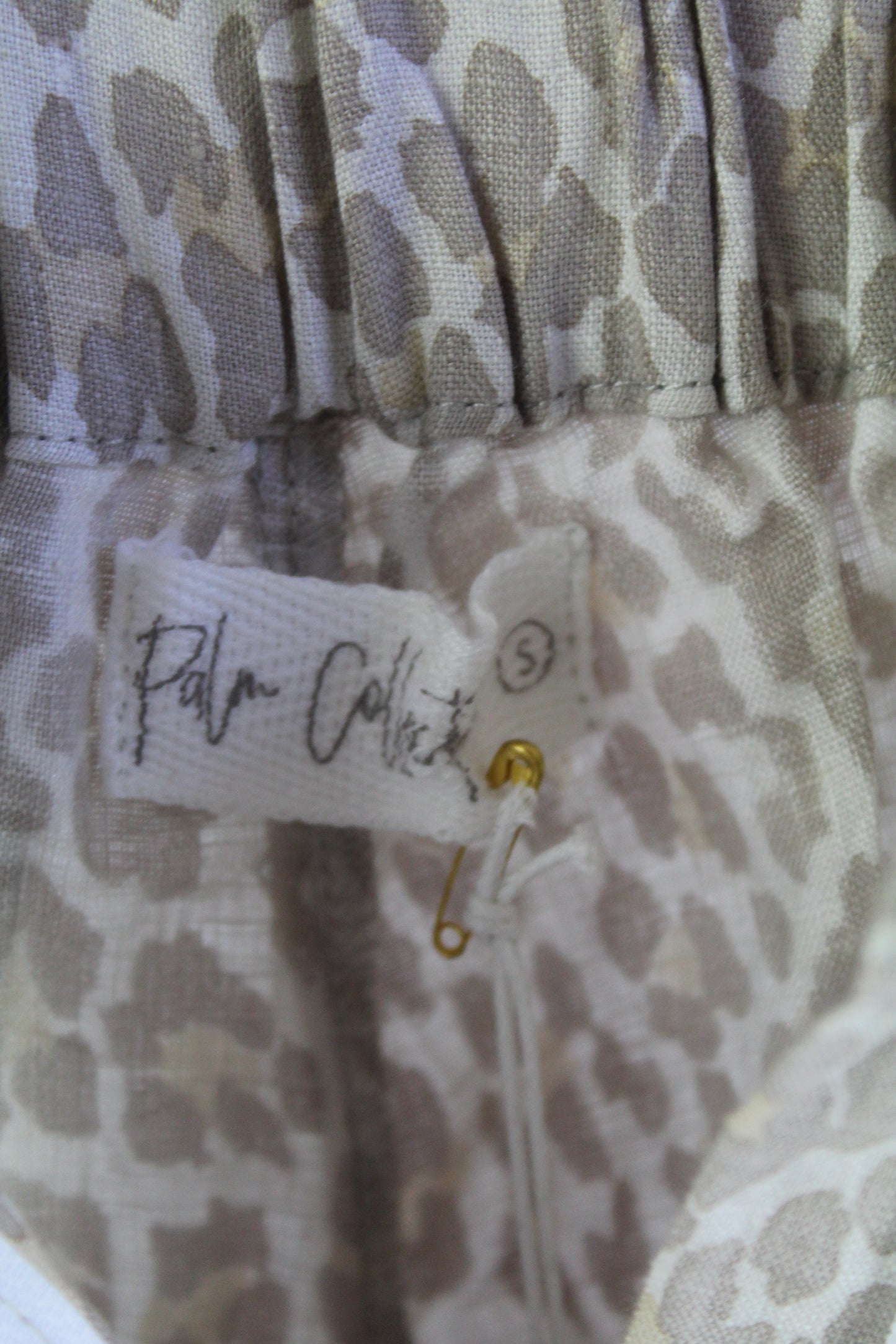 Palm Collective Sustainable Linen Cheetah Print Shorts Women's Size Small