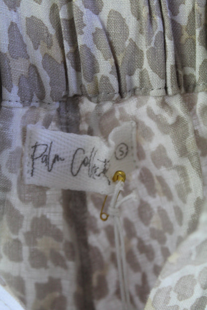 Palm Collective Sustainable Linen Cheetah Print Shorts Women's Size Small