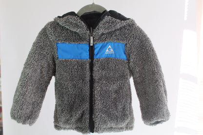 Boys Gerry Double Sided Blue/Grey Zip-Up Jacket Size 5