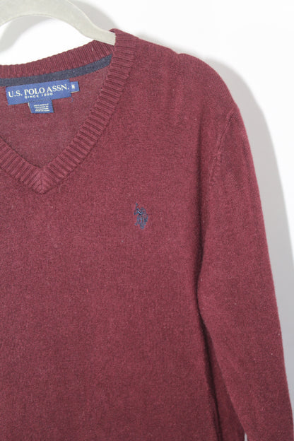 Burgundy US Polo Sweater Size Medium