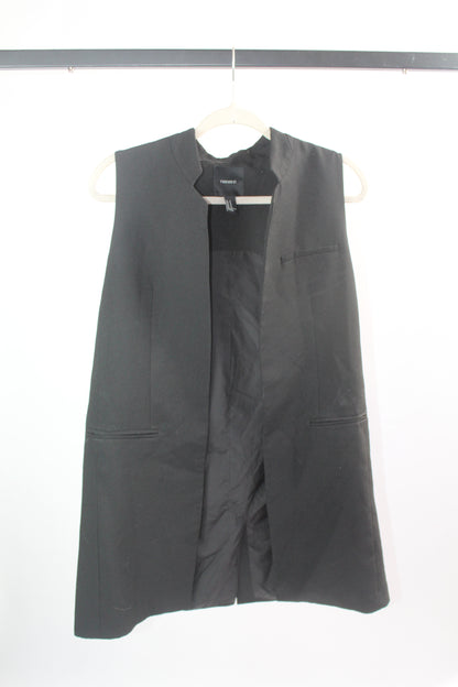 Women's Black F21 Sleeveless Blazer Size Medium