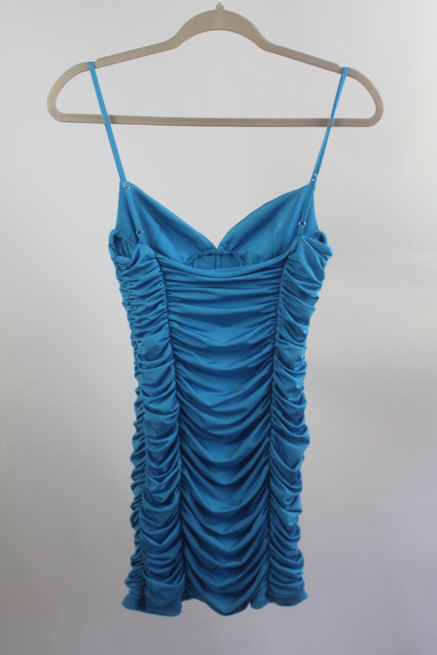 Zara Silk Blue Women's Mini Dress Size Small