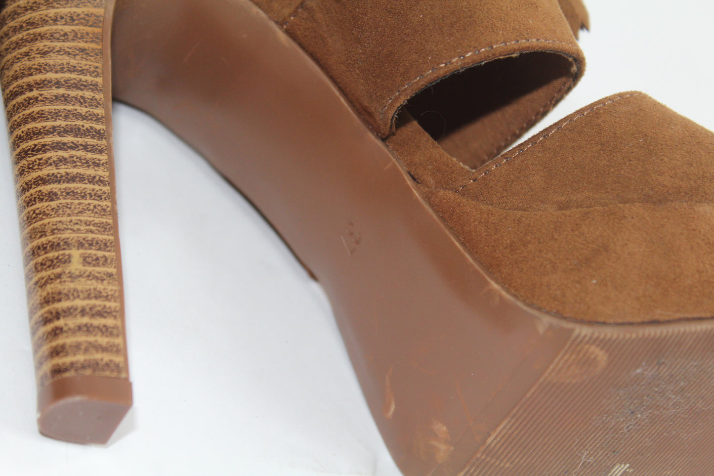Women's Brown Suede Heels Size 37