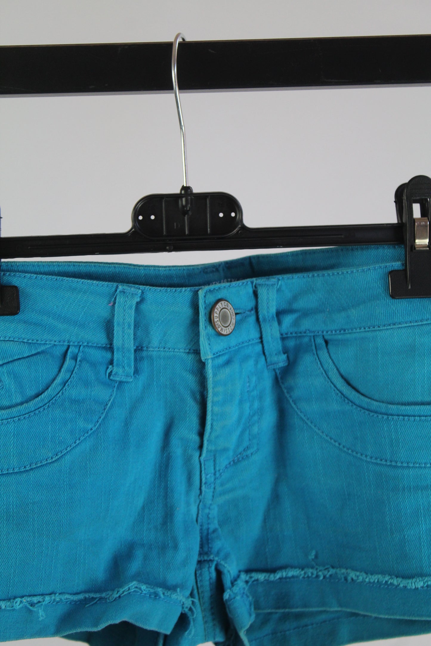 Y2K Mossimo Supply Co Teal Mini Shorts Women's Size 1