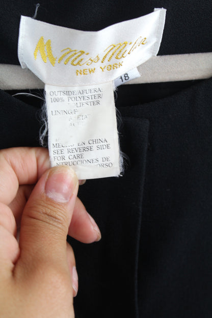Women's Vintage Black Suit Top Size 18