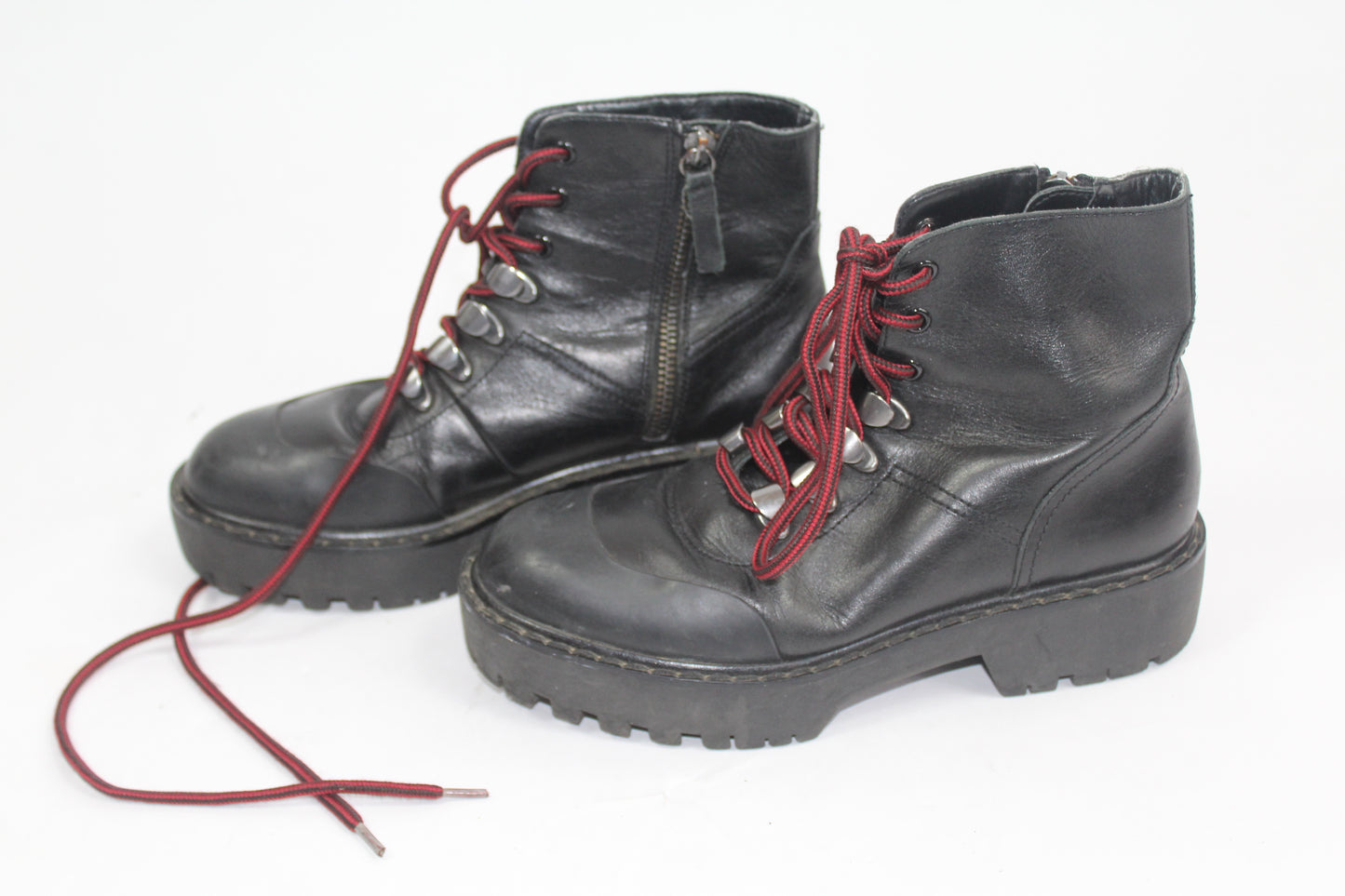 Women's Zara Black Combat Boots UK Size 36