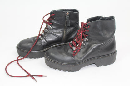 Women's Zara Black Combat Boots UK Size 36