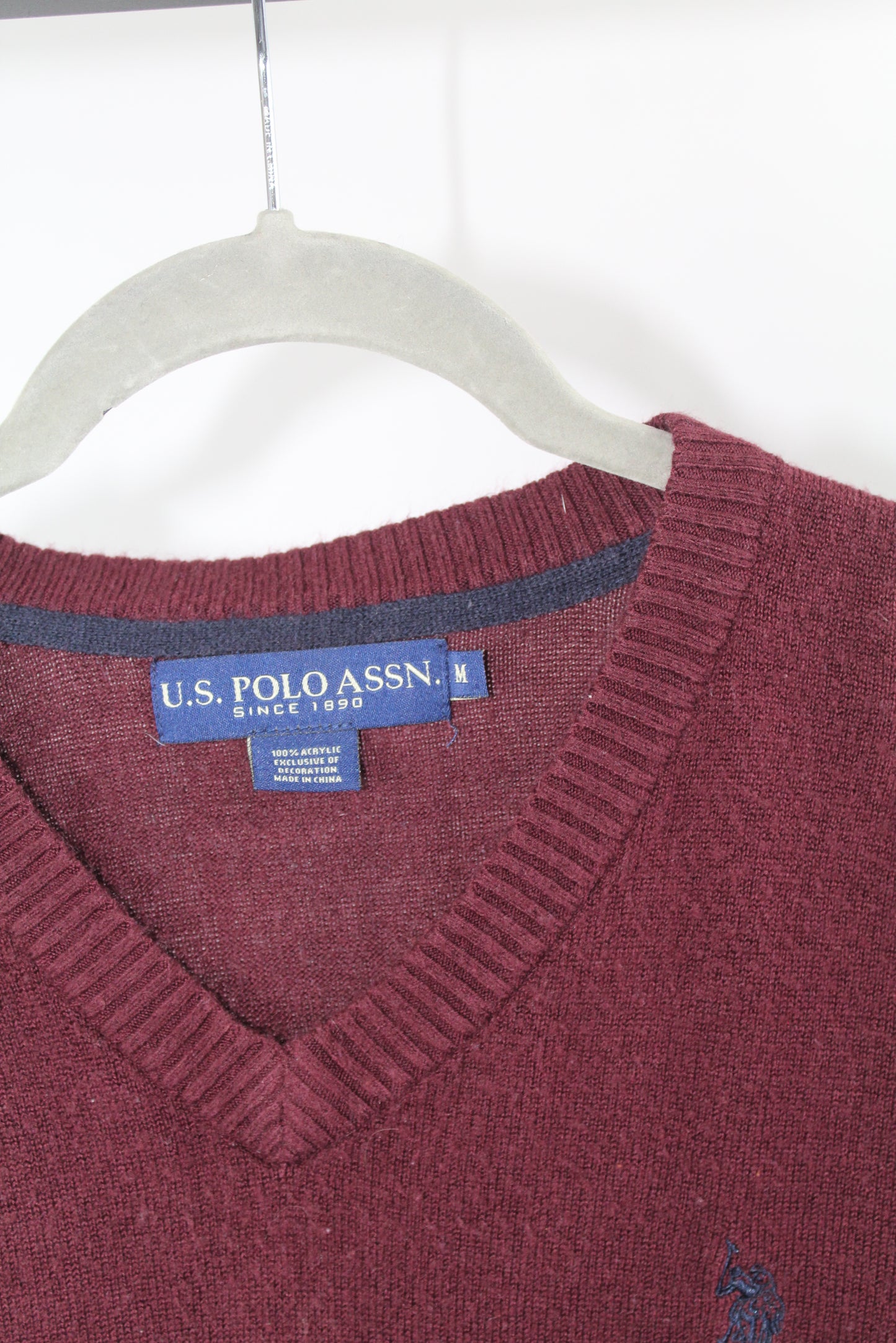 Burgundy US Polo Sweater Size Medium