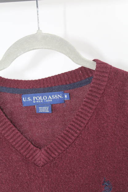 Burgundy US Polo Sweater Size Medium