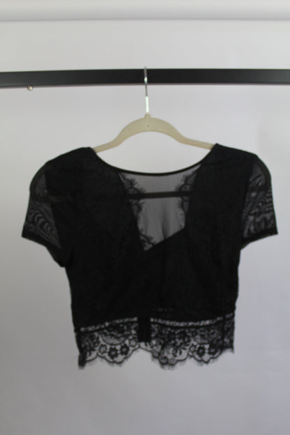 Women's Express Black Crop Top Size XS
