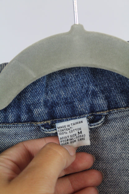 Women's Vintage Denim Jacket Sized Medium Oversized Fit