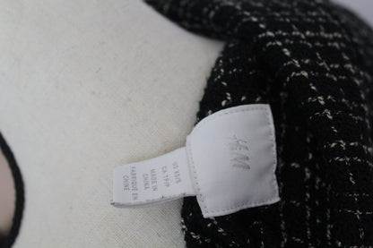 Women’s H&M Black & White Textured Knit Sweater – Size XS