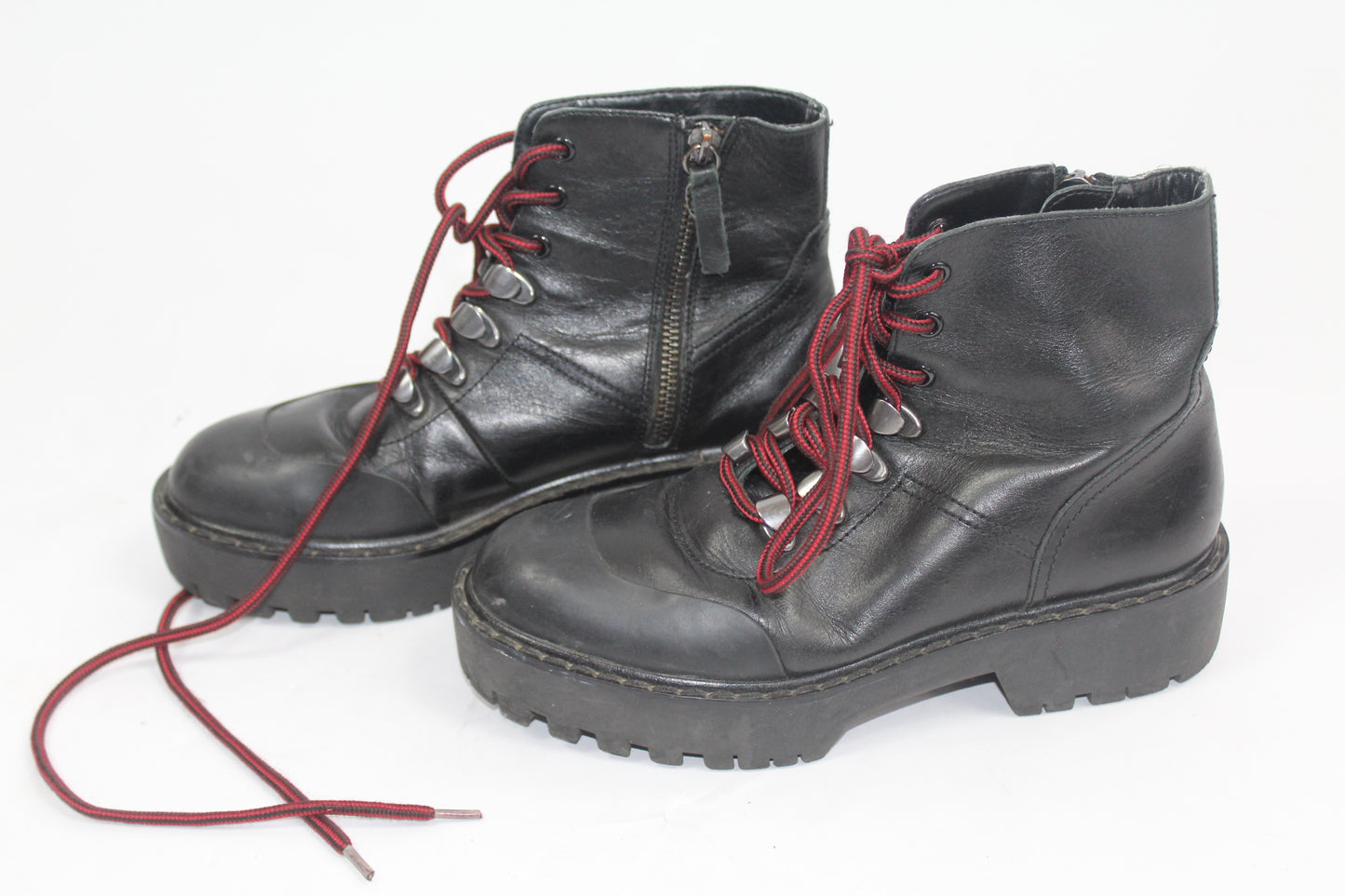 Women's Zara Black Combat Boots UK Size 36