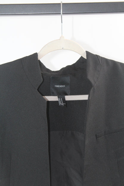 Women's Black F21 Sleeveless Blazer Size Medium