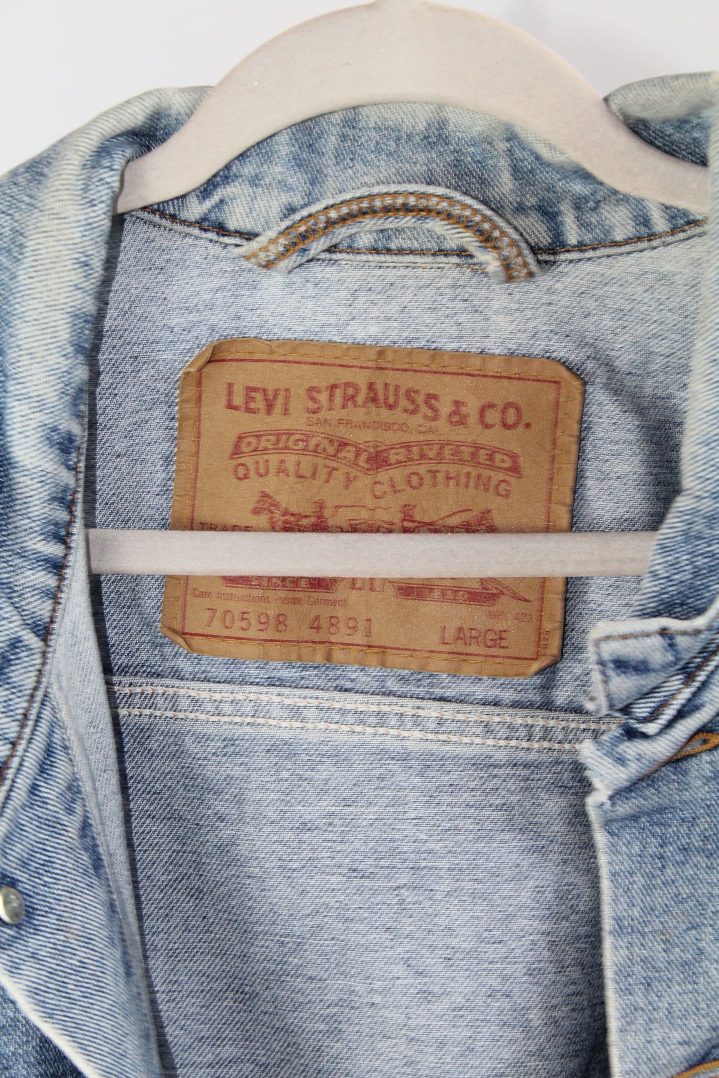Women's Levi Denim Cropped Jacket Size Large