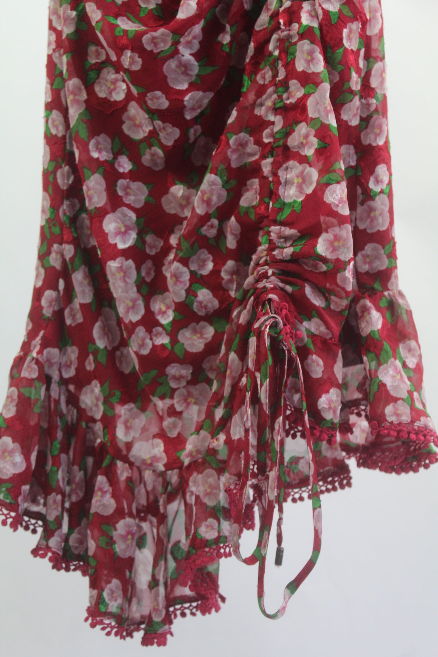 Women's Dark Pink Red/Pink Floral Dress Size 2