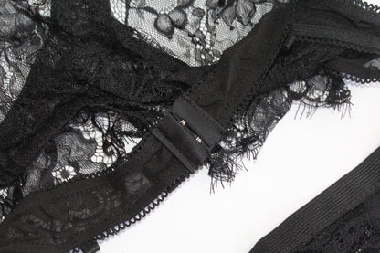 Black Lace Lingerie Block Top w/Underwear - Thrifted New in Bag - Sizes Vary