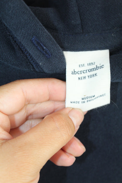 Women's Vintage Abercrombie & Fitch Blue Hoodie Size Medium