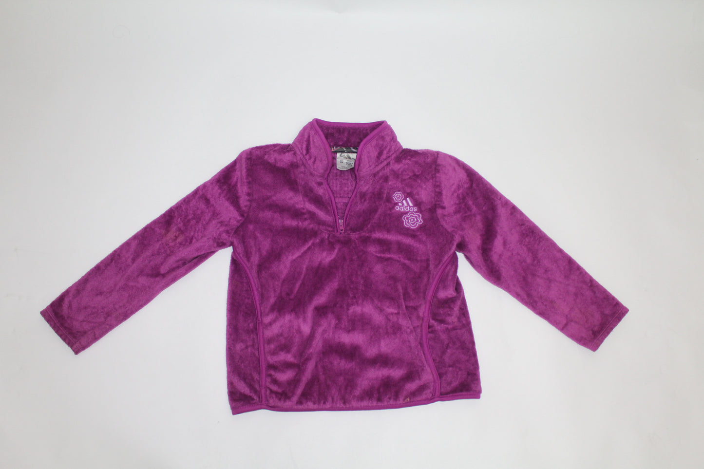 Girls’ Adidas Purple Plush Fleece Jacket – Size 6X