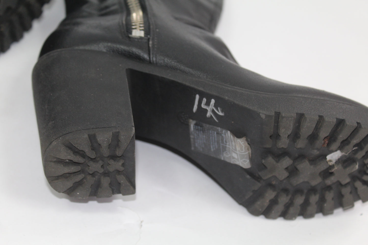 Women's Black Chunk Boots Size 38