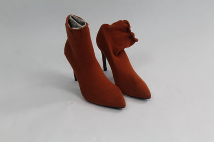 Zara Brown Basic Sock Booties Size 36