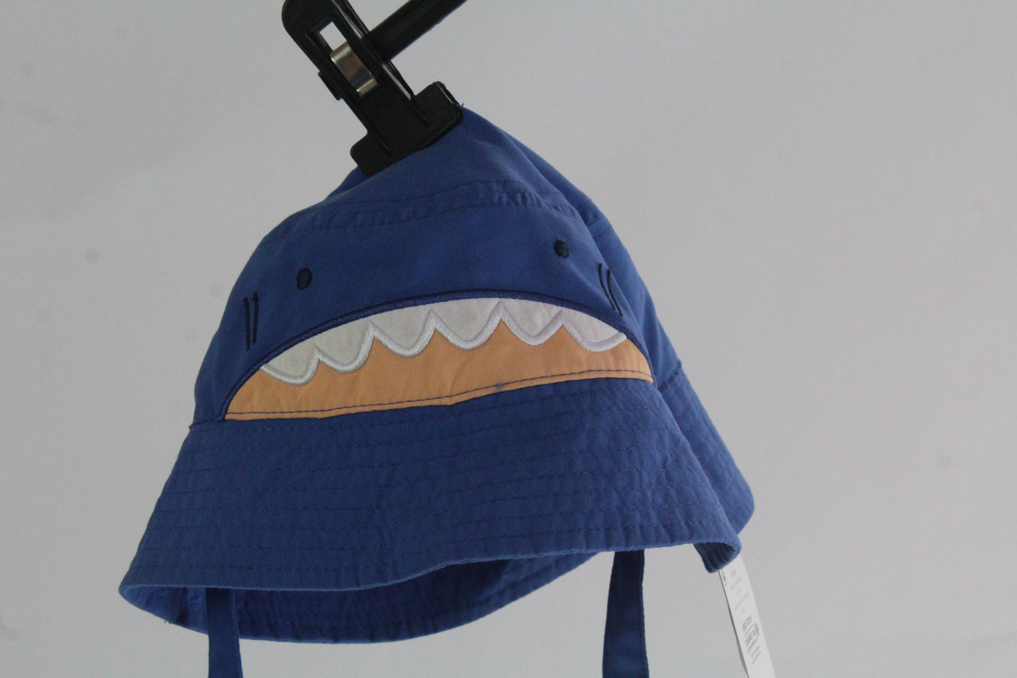 Boys Baby Blue Shark Bucket Hat 12-18M