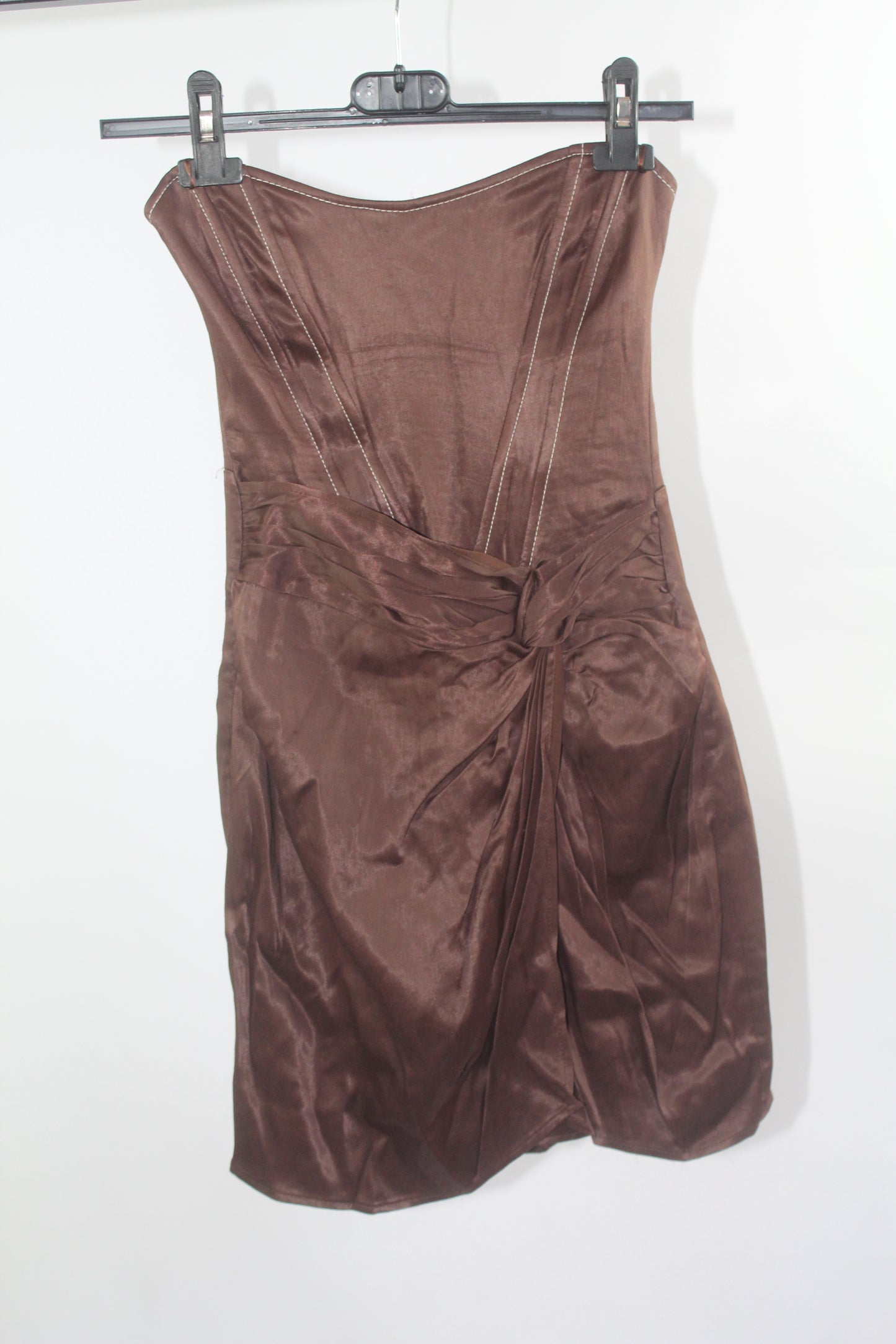 Zara Silk Brown Mini Dress New With Tags Size XS