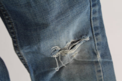 Boys Levi's Dark Wash Distress 514 Denim Jeans 5 Regular