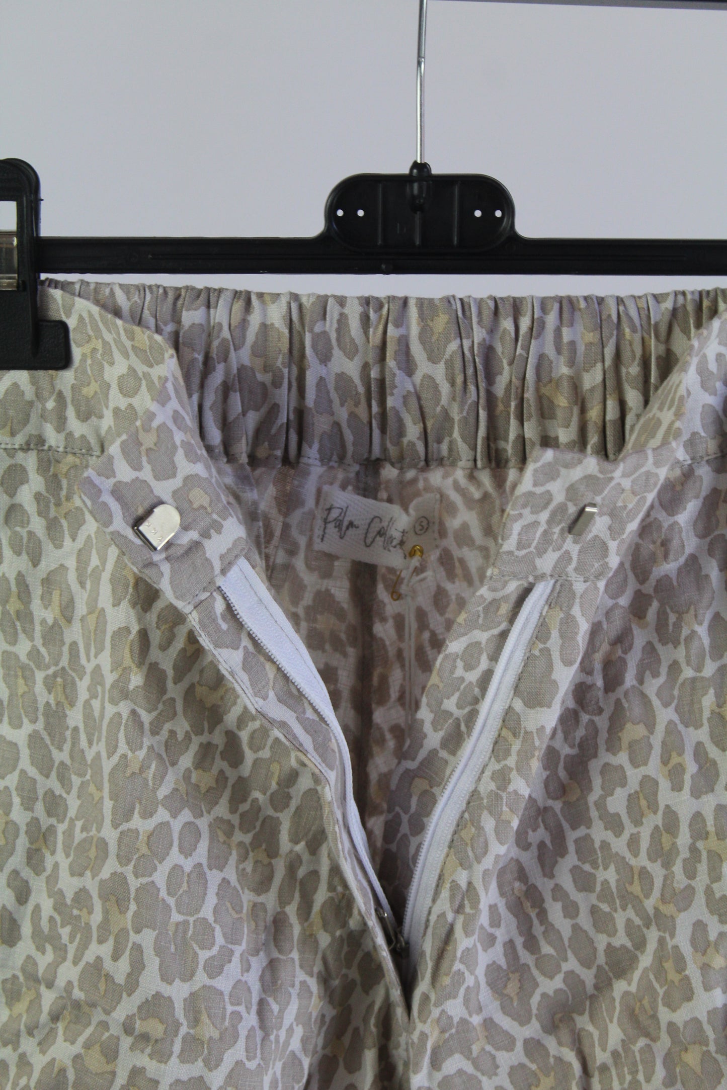 Palm Collective Sustainable Linen Cheetah Print Shorts Women's Size Small