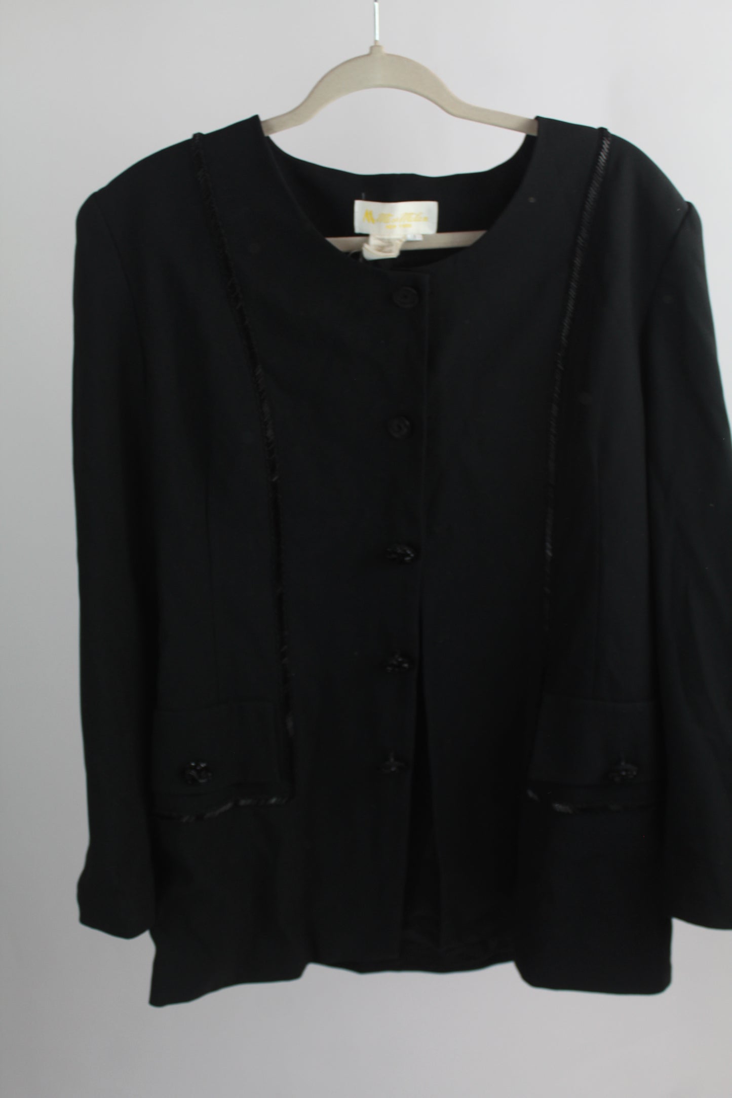 Women's Vintage Black Suit Top Size 18