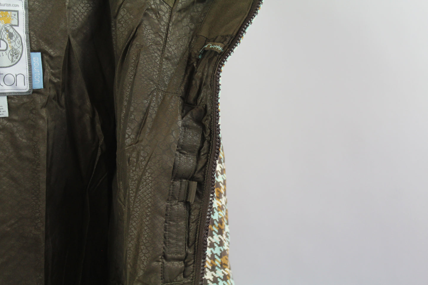 Women's Snow Jacket Burton Brown Plaid Size Small