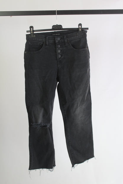 Lucky Brand Stretch Black BootCut Dark Wash Denim Size 6