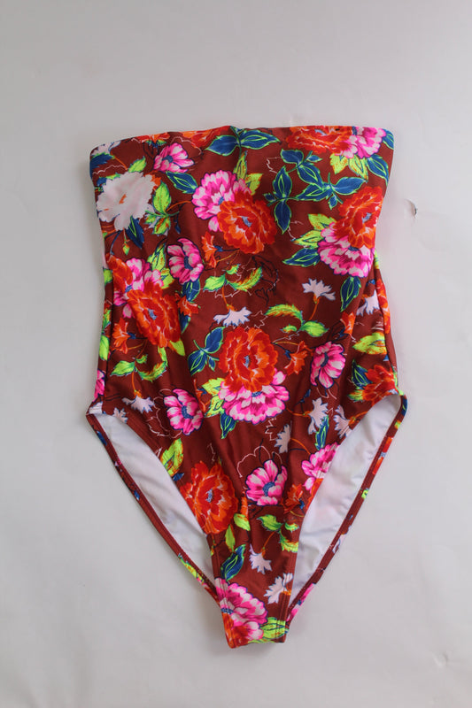 Cotton On Floral One Piece Bathing Suit - Thrifted New - Size Medium