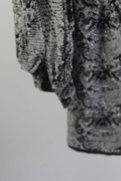 Grey/Black Women's River Island Snake Print Mini Dress Size 6