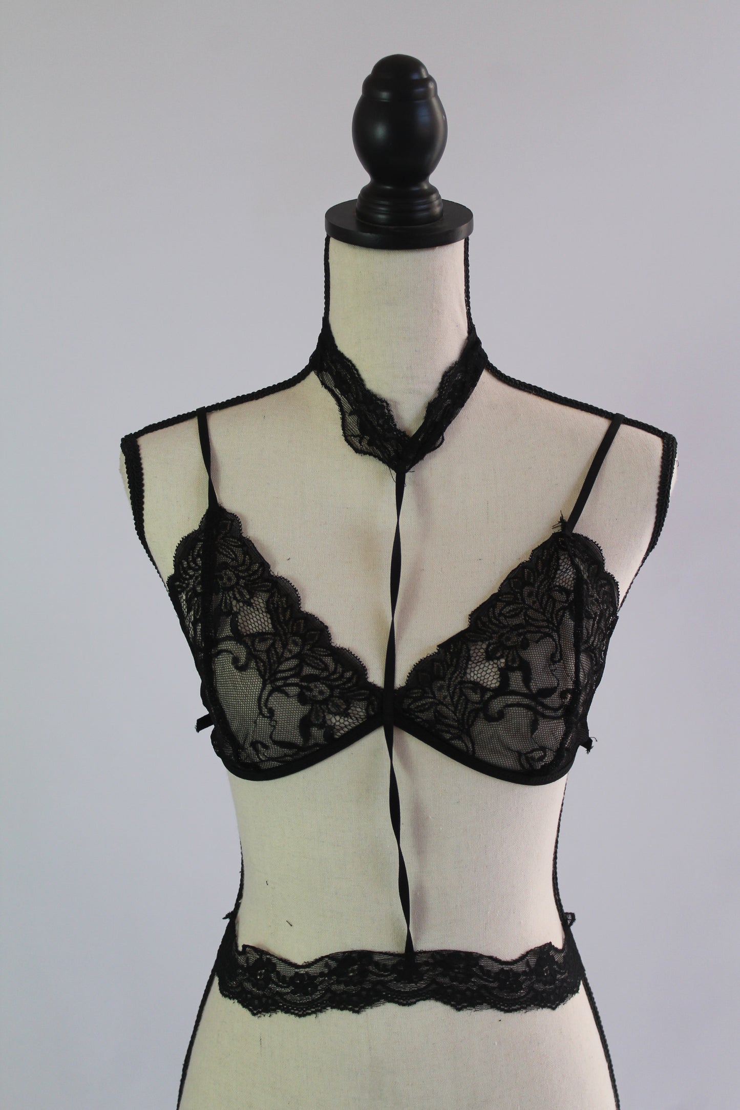 Black Lace Lingerie - Thrifted New in Bag - Sizes Vary