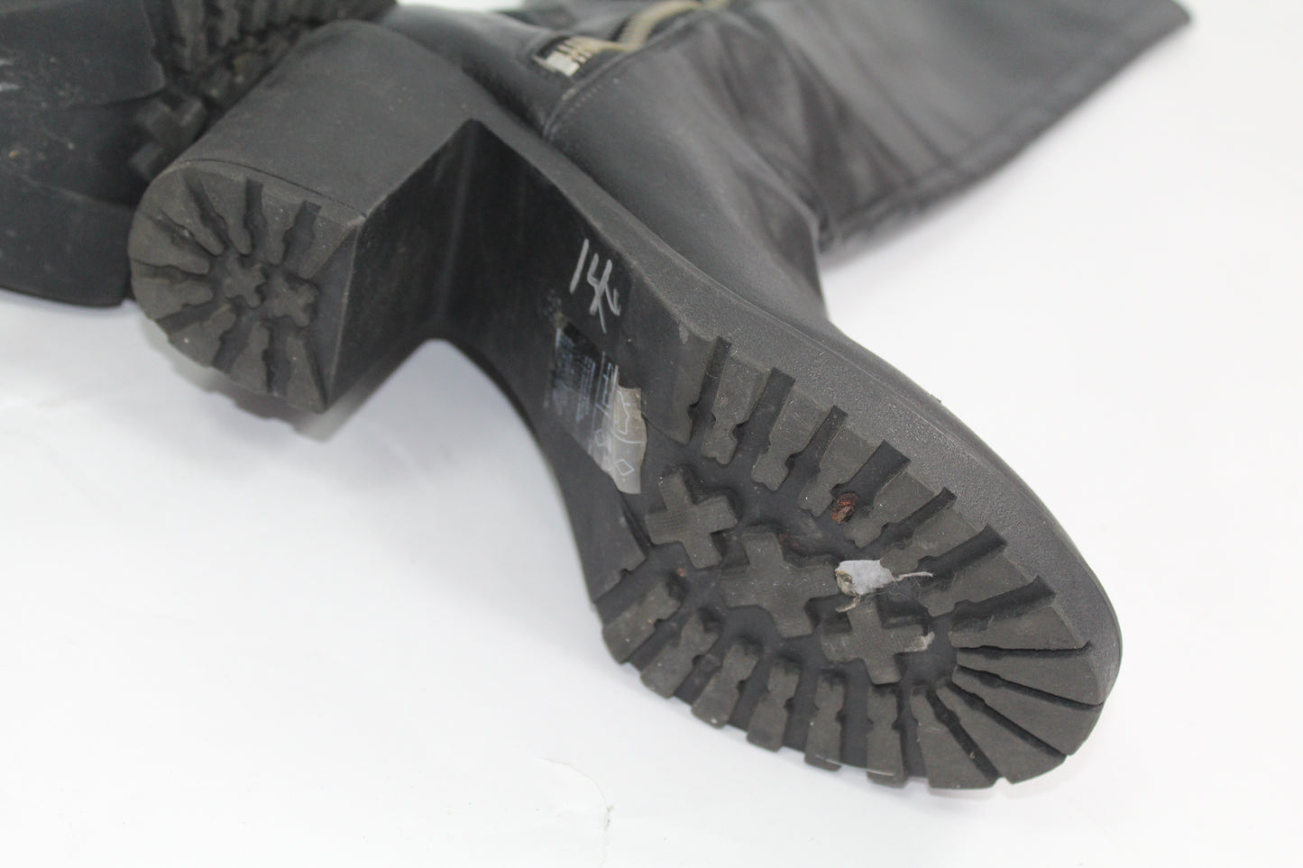 Women's Black Chunk Boots Size 38