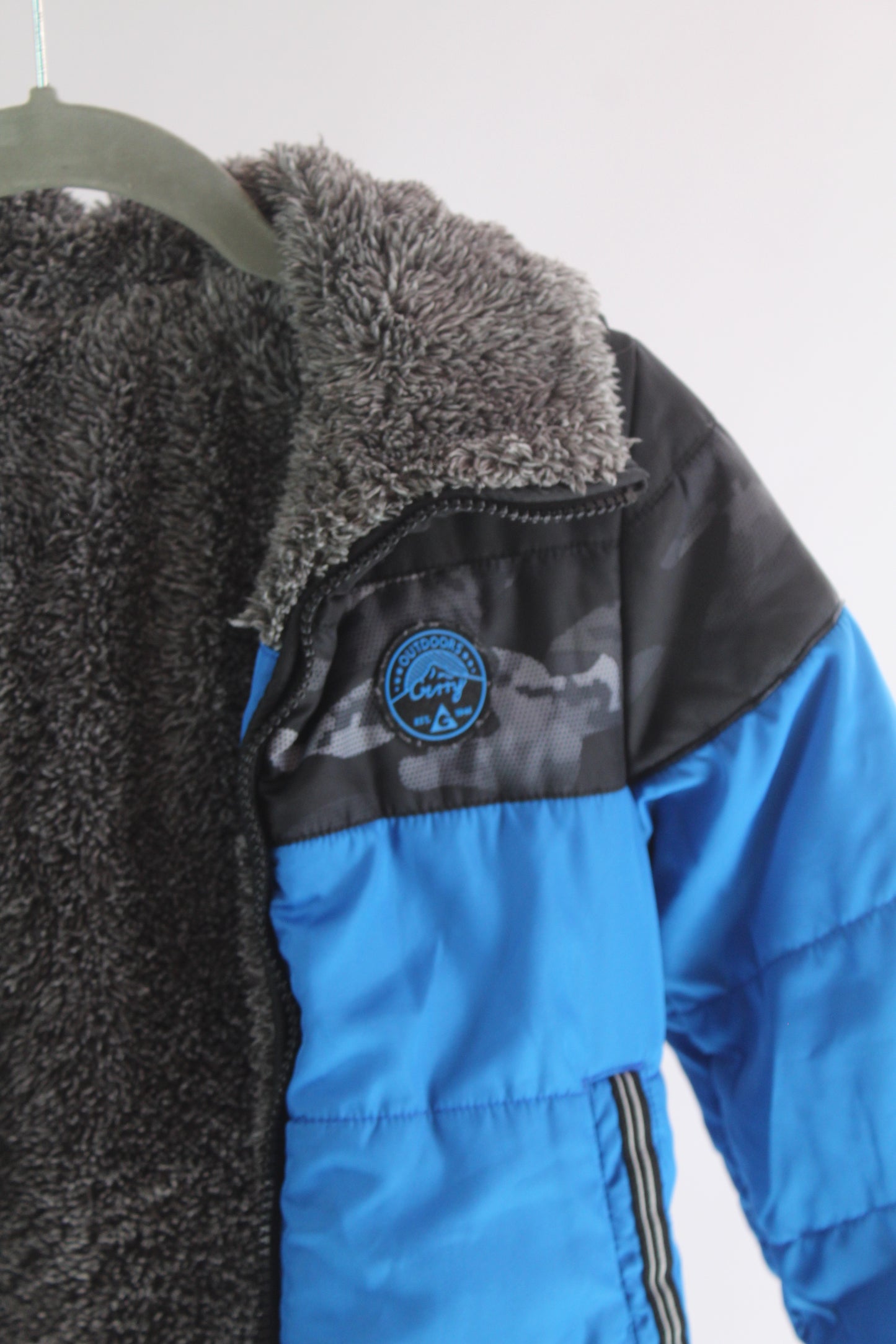 Boys Gerry Double Sided Blue/Grey Zip-Up Jacket Size 5