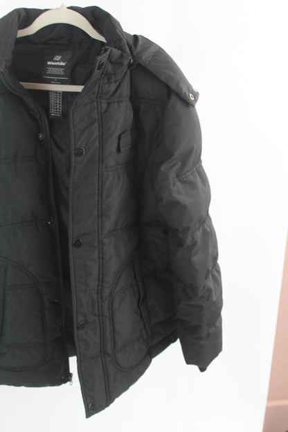 Women's Black Puffer Jacket Size Small Brand Wantdo