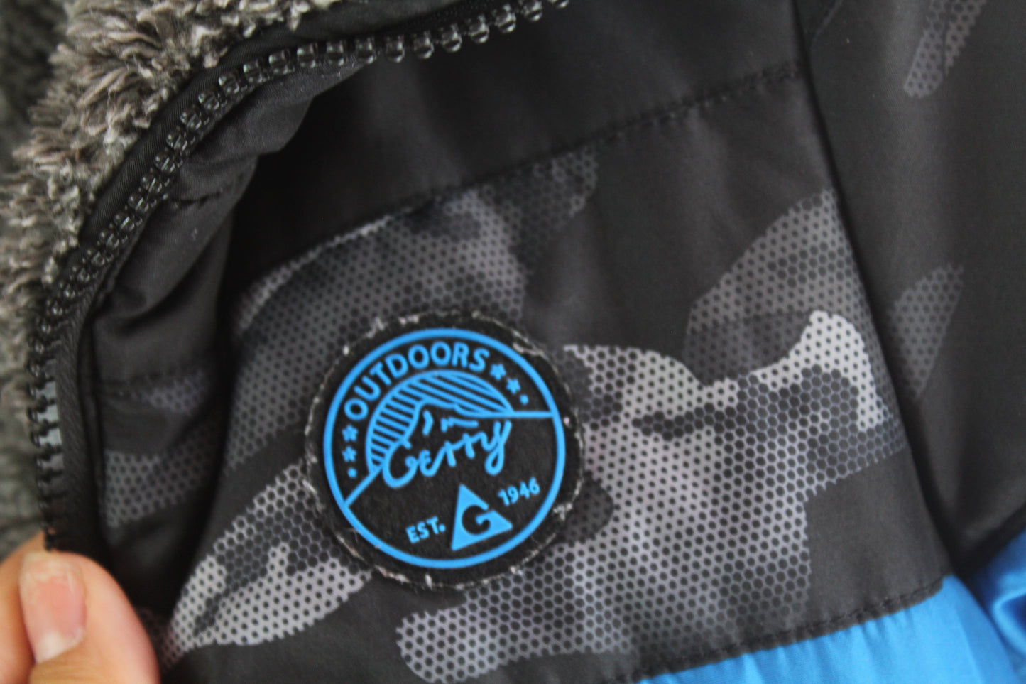 Boys Gerry Double Sided Blue/Grey Zip-Up Jacket Size 5